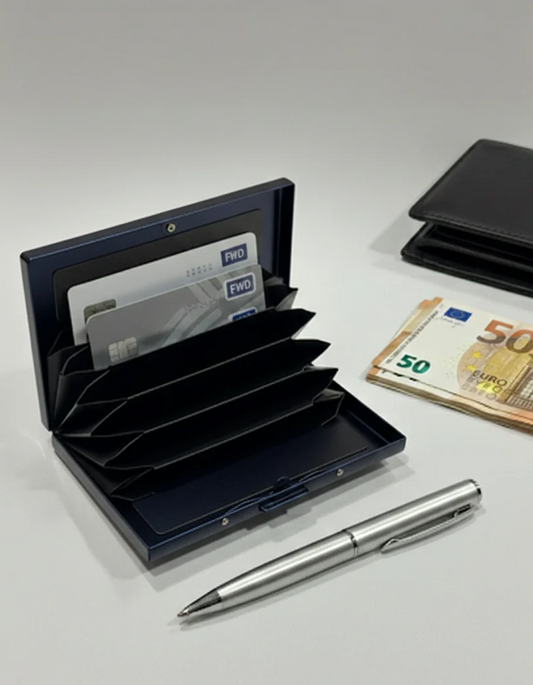 Minimal Metal Wallet (Blue)